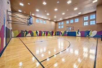 Indoor full-court basketball / sports court